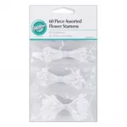 Set of 180 Flower pips white/Ivory
