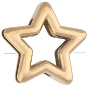 14x15 mm Star-Shaped Earring Back for 10 mm Lace - 304 Stainless Steel, Gold-Plated x1|raw }}