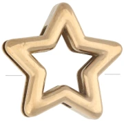 14x15 mm Star-Shaped Earring Back for 10 mm Lace - 304 Stainless Steel, Gold-Plated x1