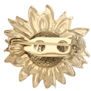20 mm Sunflower Brooch - Gold-Plated 304 Stainless Steel x1
