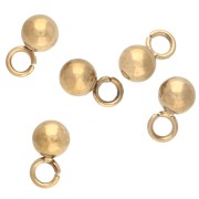 3 mm Mini Ball Charms - Gold-Plated 316L Stainless Steel x10