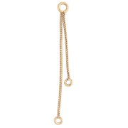 3/4 cm Serpentine Chain Spacers - Gold-Plated 304 Stainless Steel x1
