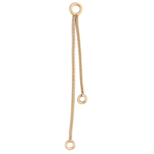 3-4 cm Serpentine Chain Spacers - Gold-Plated 304 Stainless Steel x1