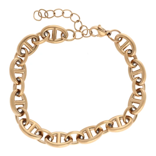 8.2 mm Nautical Link Bracelet - Gold-Plated 304 Stainless Steel x 17 cm