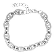 None - 8 mm nautical-style link bracelet - 17 + 4 cm, 304 stainless steel x1 8 mm nautical-style link bracelet - 17 + 4 cm, 304 stainless steel x1