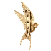Bird Brooch 48x26 mm - Gold-Plated 304 Stainless Steel x1