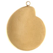 Snail Shell Pendant, 24x19 mm - Gold-Plated 304 Stainless Steel x1