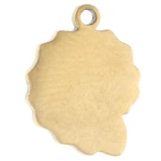 Snail Shell Charm, 11x8 mm - Gold-Plated 316 Stainless Steel x1