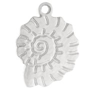 Snail Shell Charm, 11x8 mm - 316 Stainless Steel x1