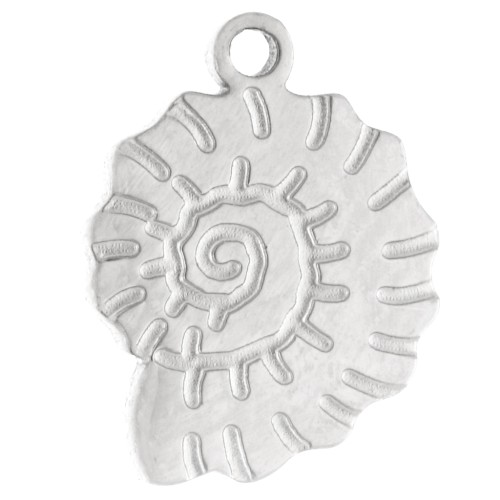 Snail Shell Charm, 11x8 mm - 316 Stainless Steel x1