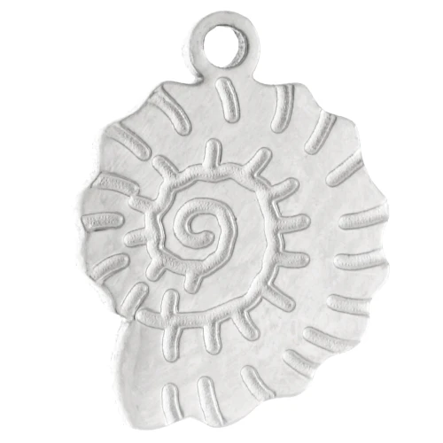 Snail Shell Charm, 11x8 mm - 316 Stainless Steel x1