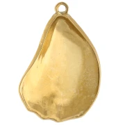 32x23 mm Mussel Shell Pendant - Gold-Plated 304 Stainless Steel x1