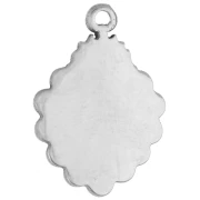 Ex-voto Heart Charm, 18x12.5 mm - 304 Stainless Steel x1