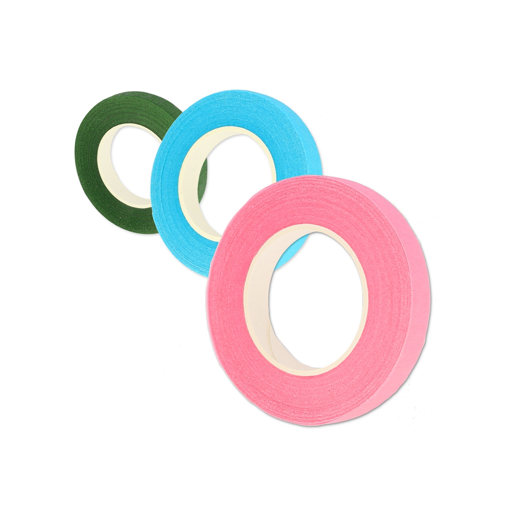 Crepe paper tape for flowers 12 mm Pink x 27.5m Perles & Co