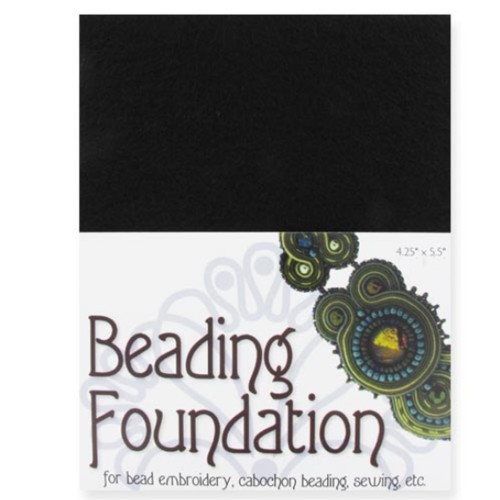 Felt squares for embroidery, 11x14 mm - Black (4-pack)