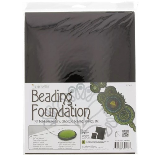 Felt patches for embroidery, 27.5 x 21.5 mm - Black (4-pack)