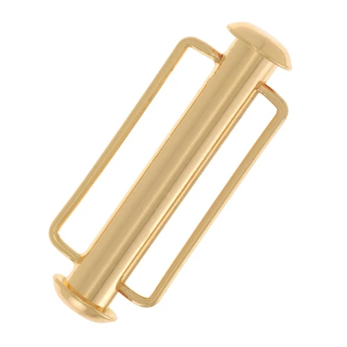 27 mm sliding clasp for beaded weaving - Gold-plated x1