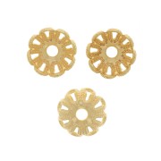 6 mm filigree beads caps - floral design - Gold x20