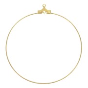 50 mm single-hole hoop earring backs - Gold x2