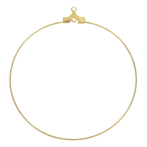 50 mm single-hole hoop earring backs - Gold x2
