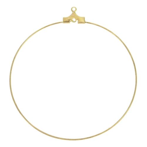 50 mm single-hole hoop earring backs - Gold x2