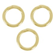 Closed rings, 5x0.7 mm - Gold-plated, 25-pack