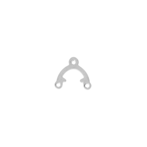 1-bridge spacers, 9.5 x 8.5 mm - Silver, 20-pack