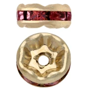 6 mm Rhinestone Washers - Rose Gold - Light Pink (4-pack)