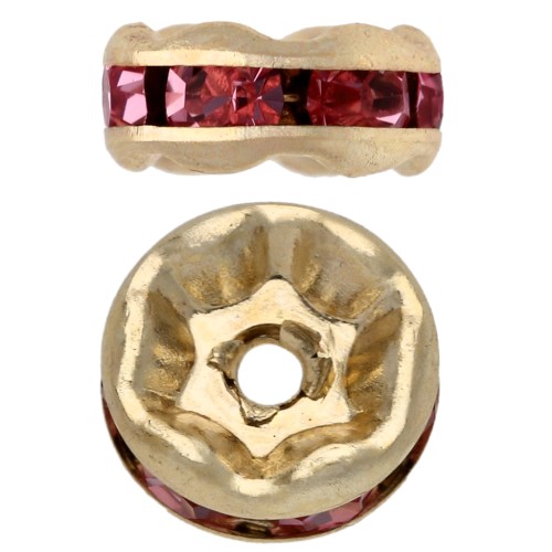 6 mm Rhinestone Washers - Rose Gold - Light Pink (4-pack)