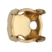 Gold Tone - Closed-back claw settings for 4 mm cabochons SS16 - Unplated brass x20 Closed-back claw settings for 4 mm cabochons SS16 - Unplated brass x20