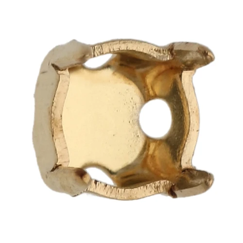 Closed-back claw settings for 4 mm cabochons SS16 - Unplated brass x20
