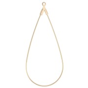 Drop-shaped earring backs, 50x25 mm - Gold-tone (2-pack)|raw }}