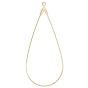 Drop-Shaped Earring Backings, 50x25 mm - Gold-Plated x2