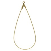 Drop-shaped earring backs, 50x25 mm - Gold-tone (2-pack)