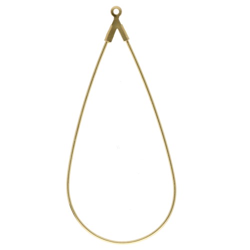 Drop-shaped earring backs, 50x25 mm - Gold-tone (2-pack)