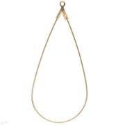 Drop-shaped earring backs, 50x25 mm - Gold-tone (2-pack)