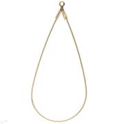 Drop-shaped earring backs, 50x25 mm - Gold-tone (2-pack)