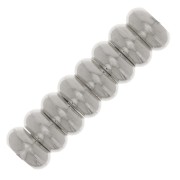 Heishi Beads 4x1.8 mm - Silver-Plated x20
