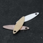 Smooth teardrop sequins, 15 mm - Gold x10
