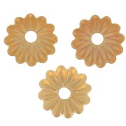 Ribbed beads caps, 5.5 mm - Gold x20