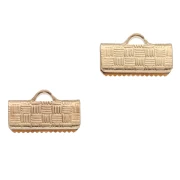 Decorative Clamp-On Tips, 13 mm - Gold x4