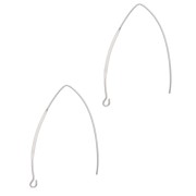 42 mm Ear Hooks - Silver-Plated (2-Pack)