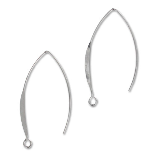 42 mm Ear Hooks - Silver-Plated (2-Pack)