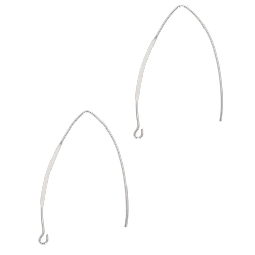 42 mm Ear Hooks - Silver-Plated x2