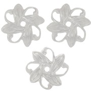 Handcrafted Beads Caps, 10 mm - Silver-Plated (Set of 20)