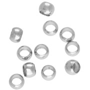 2 mm Crimp beads - Silver-Plated x200