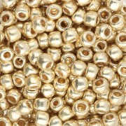 Toho 6/0 Seed Beads TO6RPF559 - PermaFinish Galvanized Yellow Gold x8g|raw }}