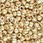 Toho 6/0 Seed Beads TO6RPF559 - PermaFinish Galvanized Yellow Gold x8g