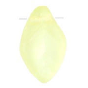 12x8 mm Czech Glass Leaf Beads - Jonquil AB Matte x6