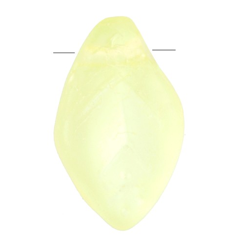 12x8 mm Czech Glass Leaf Beads - Jonquil AB Matte x6